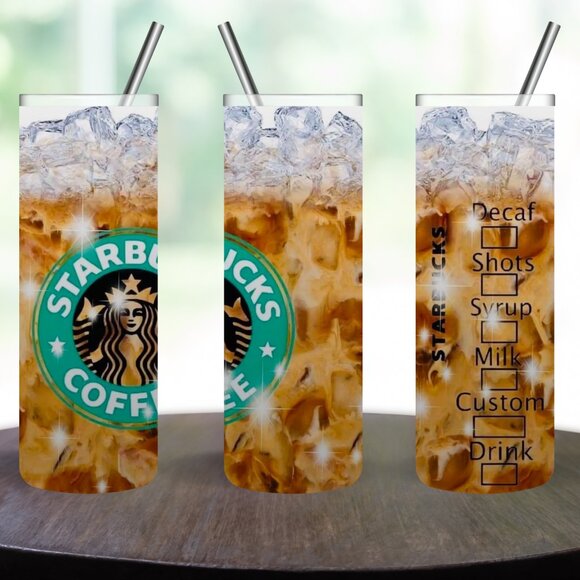 Stainless Steel Starbucks Iced Coffee 20oz Skinny Tumbler - Picture 1 of 5